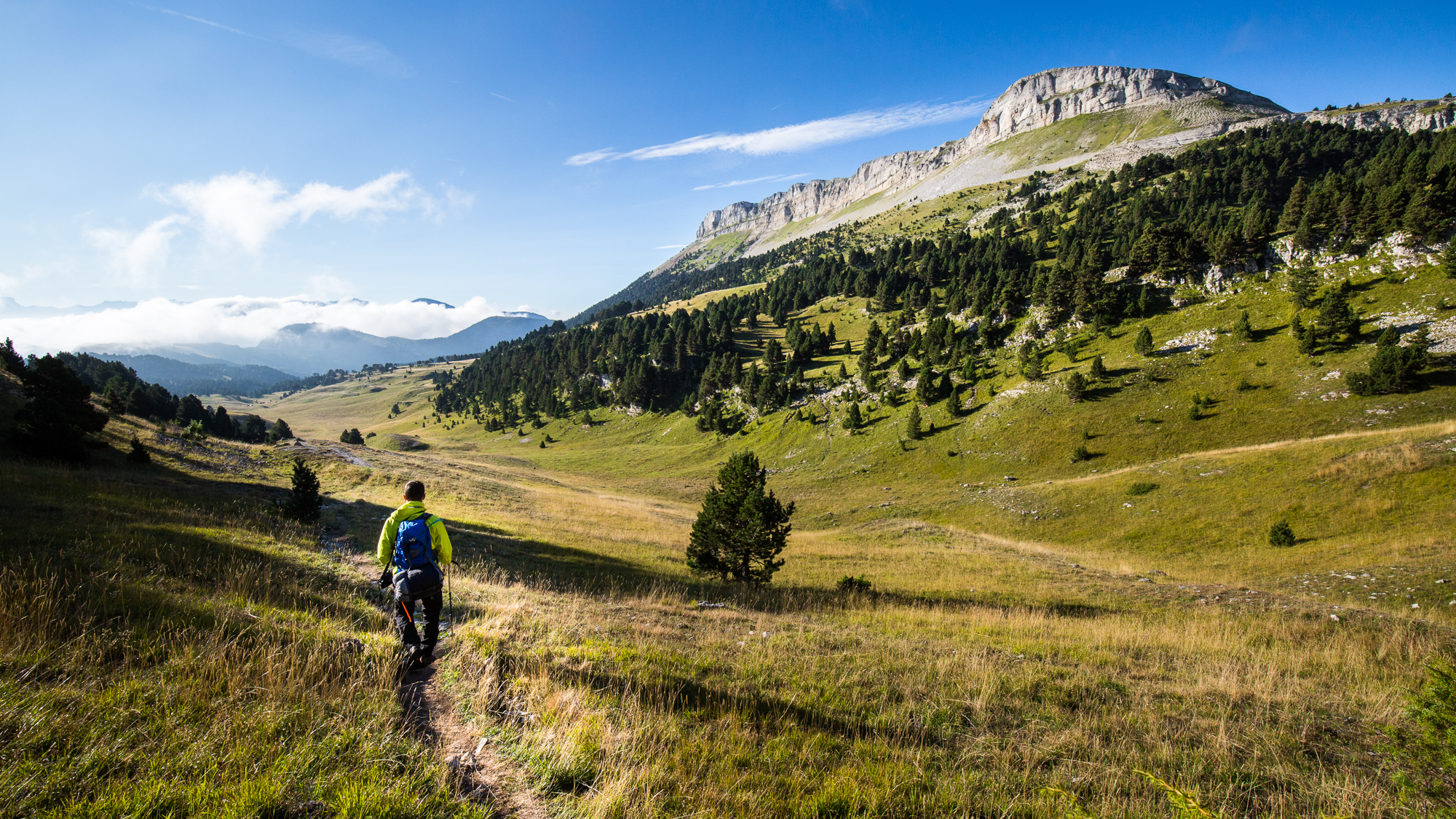 randonnée guidée dans le Vercors, sentier dans le vallon de Combeau